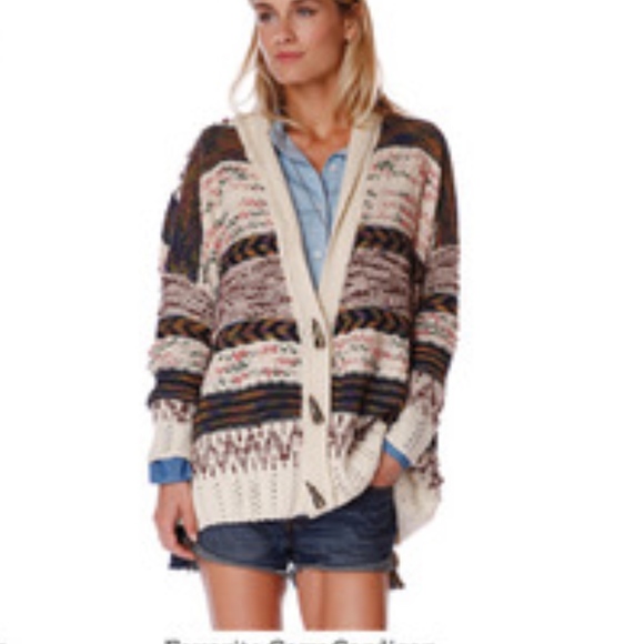 Golden Tote Lulumari Cozy Cardigan in Ivory Multi - Picture 2 of 6